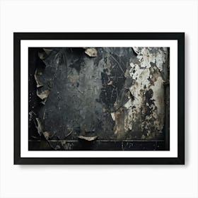 Abstract Background Composed Of Aged Weathered Wallpaper With A Retro Horror Vintage Aesthetic Fea Art Print