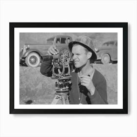 Untitled Photo, Possibly Related To Surveying Crew Working At Shasta Dam, Shasta County, California By Russell Art Print
