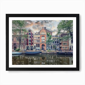 Sunset In Amsterdam Art Print