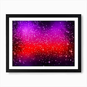 Bright Sunset Shining Star Background Art Print