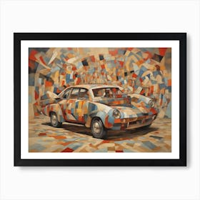 Car In A Mosaic Art Print