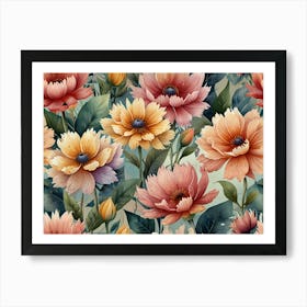 Floral Pattern 9 Art Print