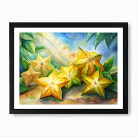 8 Star Fruits Shining Under The Sun (1) Art Print