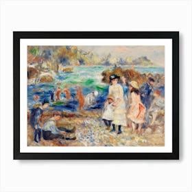 Children On The Seashore, Pierre Auguste Renoir Art Print