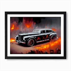 Black Class Car Art Print