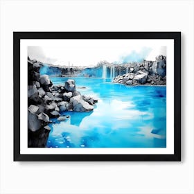 Beautiful Undisturbed Blue Lagoon Art Print