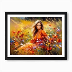 Meadow full of flowers 5 Art Print