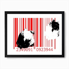 Funny Barcode Animals Art Illustration In Painting Style 117 Art Print