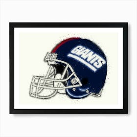 New York Giants Helmet Painting Art Print