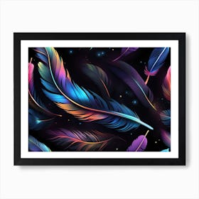 Colorful Feathers 11 Art Print