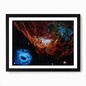 Cosmic Reef (2020), NGC 2014, NGC 2020 (NASA Hubble Space Telescope) — space poster, science poster, space photo Art Print