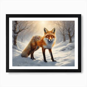 Majestic Winter Fox 2 Page 11 Art Print