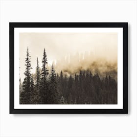 Smokey Forest Art Print