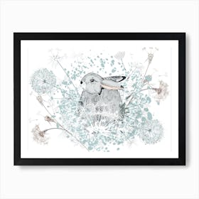 Dandelion Bunny Art Print