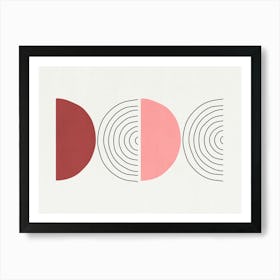 Abstract Art - Red, Pink, And Black 02 Art Print