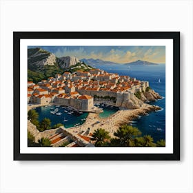 Old Town Of Dubrovnik Art Art Print