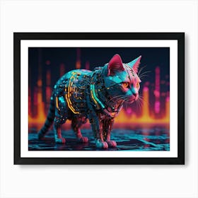 Cyber Cat 3 Art Print