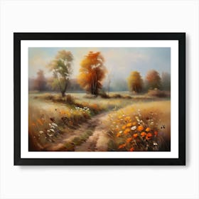 Printable Wall Art, Vintage Landscape, Farmhouse Wall Decorations, Vintage Landscape Oil Painting.7 3 Art Print