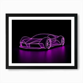 Neon Car 2 Art Print