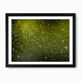 Light Green Shade Shining Star Background Art Print