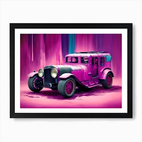 Pink Car 1 Art Print