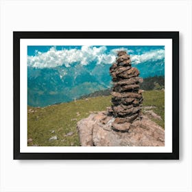 Stones And The Top Of The Mountain, Oil Painting Art Print