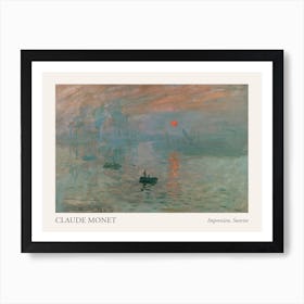 Impression, Sunrise, Claude Monet Poster Art Print