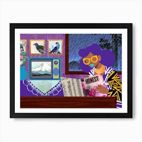 Rainy Day Reading Art Print