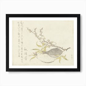 Plum Branch, Katsushika Hokusai Art Print