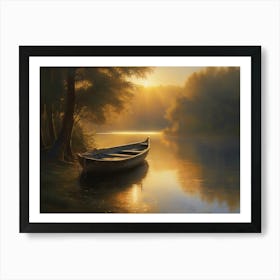 Boat On The Lake Art Print