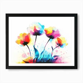 Colorful Tulips Art Print