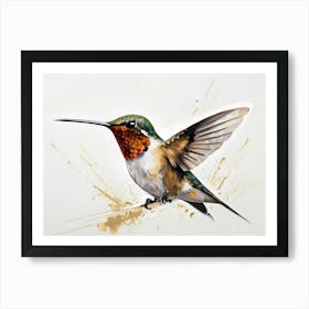 Kolibri Hummingbird - Water Color Painting 13 Art Print