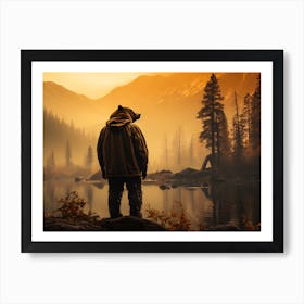 Majestic Bear In The Mountain Wilderness Art Print