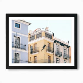 Lizard on colorful building // Valencia, Spain, Travel Photography Art Print