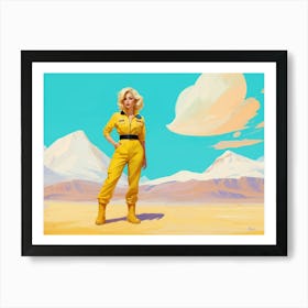 Yellow Desert Pilot Art Print