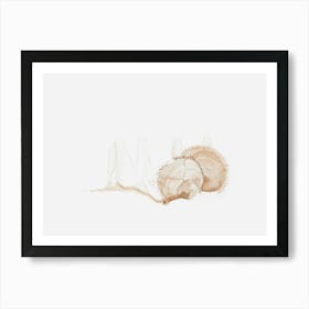 2 Ladies On The Beach Hats Art Print