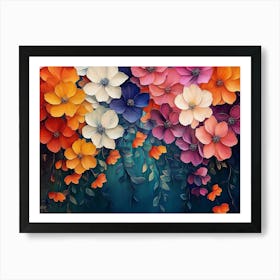 Colorful Flowers 7 Art Print