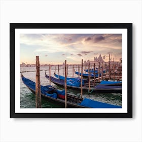 Venice Gondolas And Santa Maria Della Salute Art Print