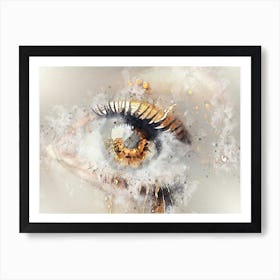 Eye Art Illustration In A Painting Style 05 Art Print