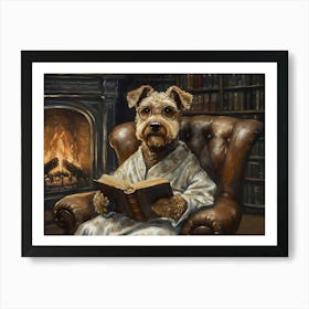 Classy Airedale At The Bar 4 Art Print