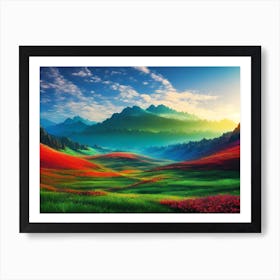 Colorful Landscape Art Print