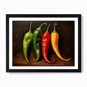 Hot Peppers Art Print