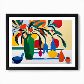 'Still Life With Vases' Abstract 1 Art Print