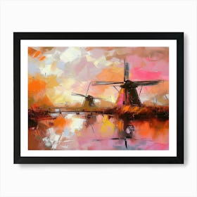 Abstract windmills 1 Art Print