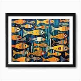 School Of Goby Fish Art Print