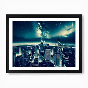 New York City At Night 28 Art Print