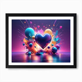 Colorful Heart Creative 5 Art Print