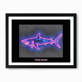 Neon Pink Tiger Shark Poster 1 Art Print