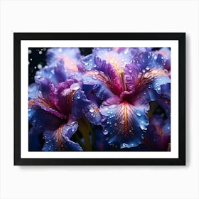 Raindrops On Iris Art Print