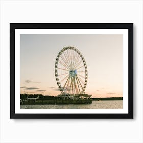 Beach Pier Ferris Wheel Art Print